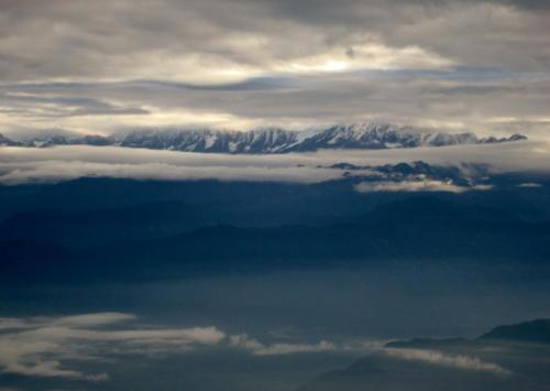 Himalayan Peaks - View from the aircraft