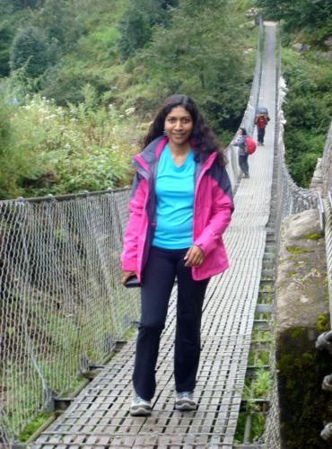 Lukla to Phakding - First suspension bridge